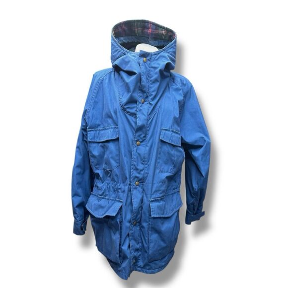 Eddie Bauer Mountain Parka Jacket Anorak Vintage Wool Plaid Lined Mens Size L - Picture 2 of 16